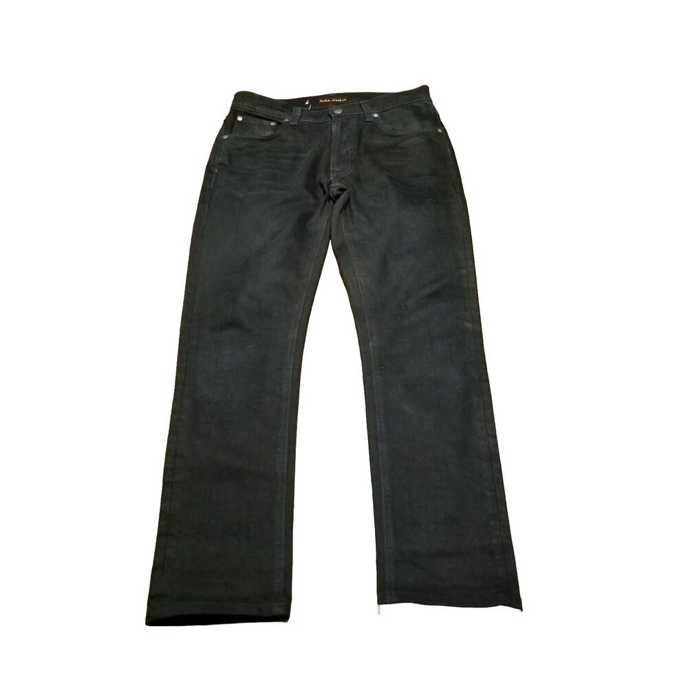 Nudie Jeans Lean Dean Men's Size 30x32 Black Sparkles Slim Fit Stretch (32x29.5)